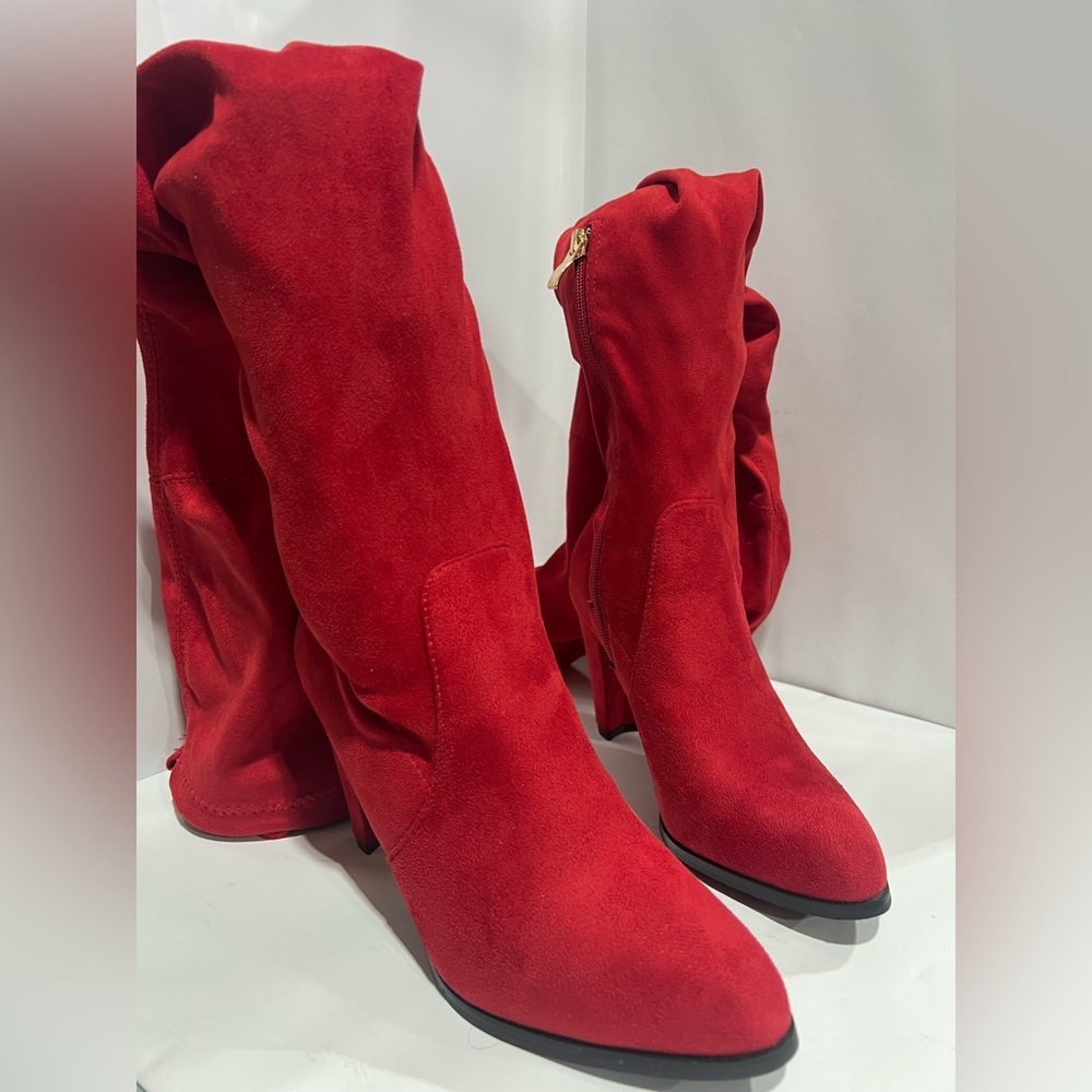 Catherine Malandrino Red Heeled Boots